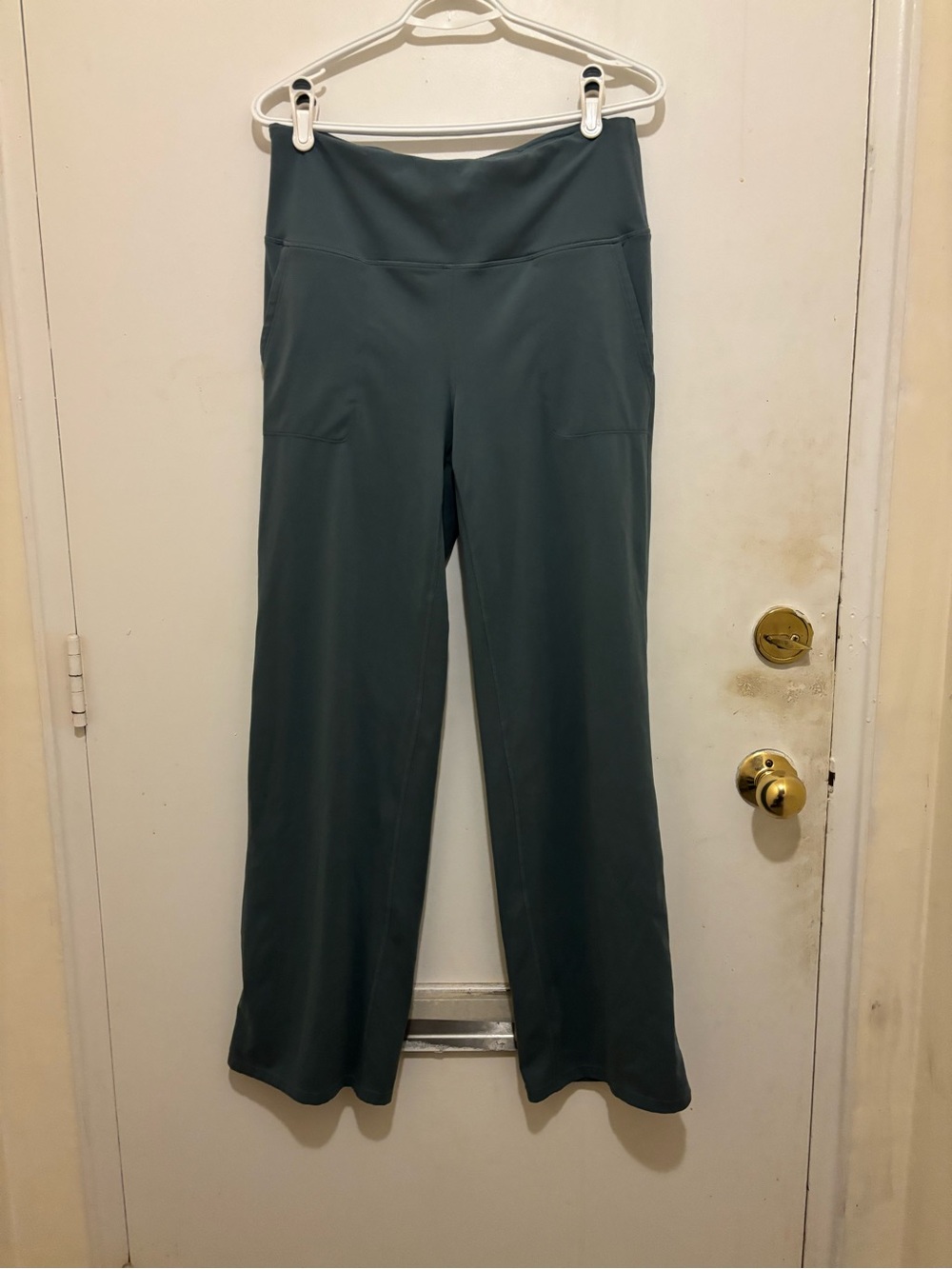 Gaiam High-Rise Wide Leg Yoga Pants | Women’s Blue-Green/Teal Pants